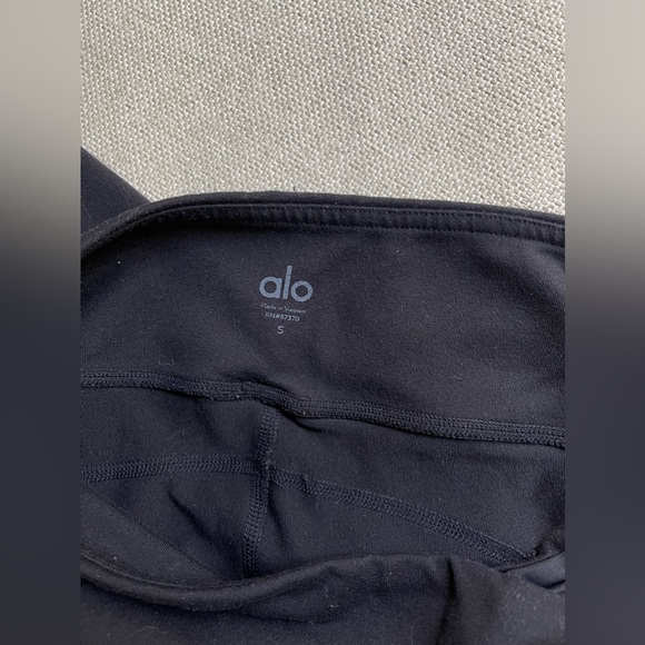 Alo Yoga Equalize Mesh Panel Yoga Leggings In Black Size S - Picture 4 of 9